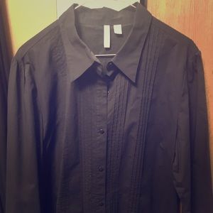Black button down shirt